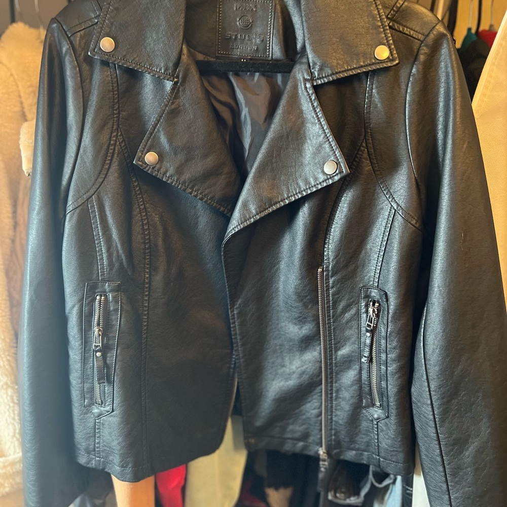 Stussy Black Leather Jacket
